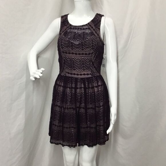Trixxi Eyelash Lace Skater Dress (G6) - Picture 1 of 8